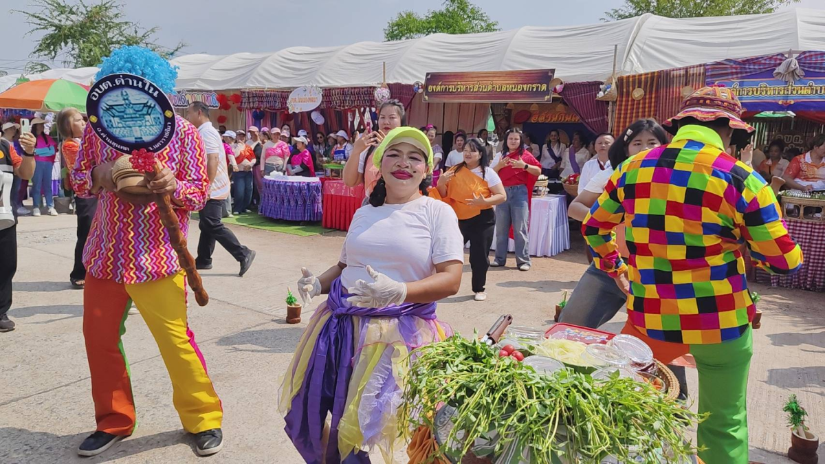 ภาพการประกวดขั่วหมี่ ตำส้มลีลา/น้ำพริก ปลาเผา สะเดาหวาน ในวันที่ 26 กุมภาพันธ์ 2569 ณ เวทีกลางหน้าเทศบาลตำบลด่านขุนทด